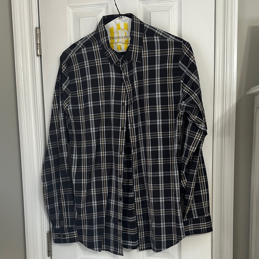 Express Men's Button Down Checkered Shirt